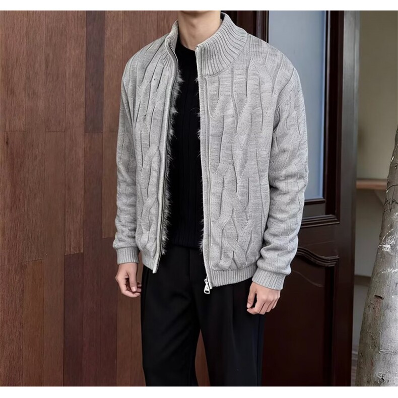 JY615-P138新款开衫毛衣美式复古休闲慵懒风V领针织衫男纯色外套,男装针织衫/毛衣,星座1501-3