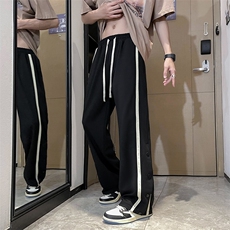 现货秋季宽松篮球排扣休闲裤男潮牌卫裤男生直筒长裤K6405-P32，男装休闲裤，星座512-3