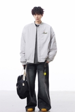 白底抖音直播带货得物高品质棒球领飞行夹克棉衣M1352P88，男装夹克，电商C408-1(原B339-1)
