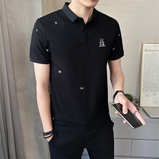 2025新款夏季翻领polo衫短袖t恤透气打底衫男C317-1829-P55，男装T恤，电商C317