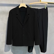 毛呢大衣男秋冬季加厚休闲百搭韩版潮流冬装外套宽松西服男FY11，男装西服，星座1116A-2（原606A-1）
