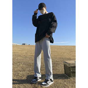 高街牛仔裤 裤脚拉链小脚裤 N361 P60 控79图片