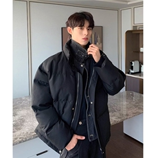 【有货】DW263-P108牛仔拼接羽绒棉服男款冬季假两件棉衣宽松外套，男装棉衣，星座603-2