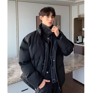 【有货】DW263-P108牛仔拼接羽绒棉服男款冬季假两件棉衣宽松外套图片