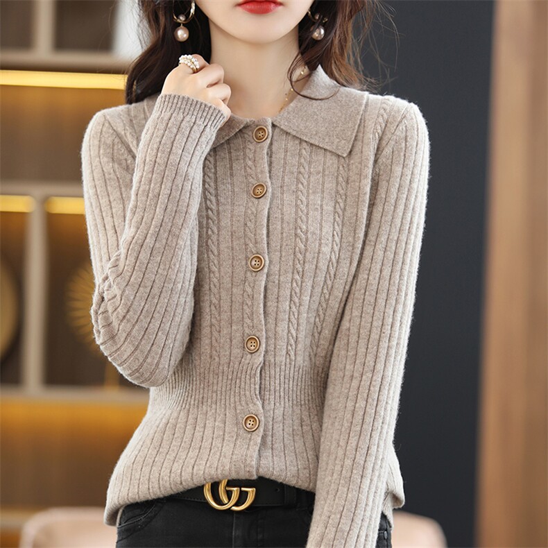 针织羊毛开衫女短款秋季2024年新款潮洋气小个子，女装羊毛衫，斯尔特羊绒