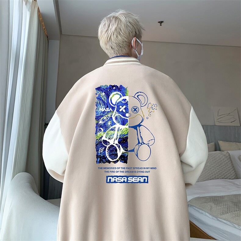 摇粒绒棒球服男大码开衫卫衣男夹克 BF86290-P65图片