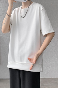 8XL-M冬季短袖男加绒加厚T恤内搭打底衫半袖打底上衣DX327P35控48图片