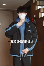 特批P75无差价冬深度库存10W件防风防泼水假两件连帽棉服男M2915，男装棉衣，电商A001