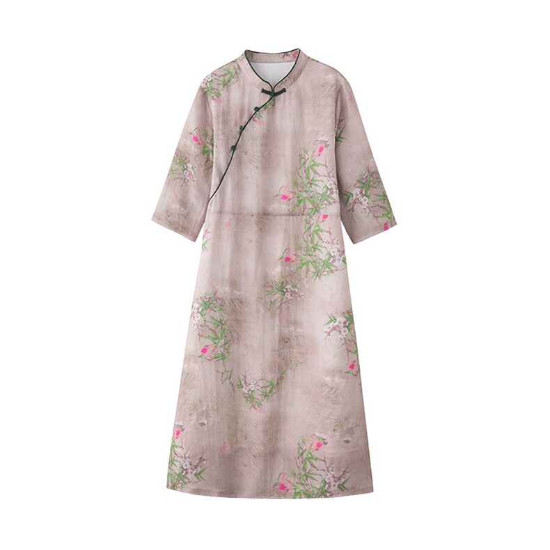 2026年夏季文艺/优雅苎麻旗袍,女装汉服/婚纱/旗袍/礼服,江南依恋