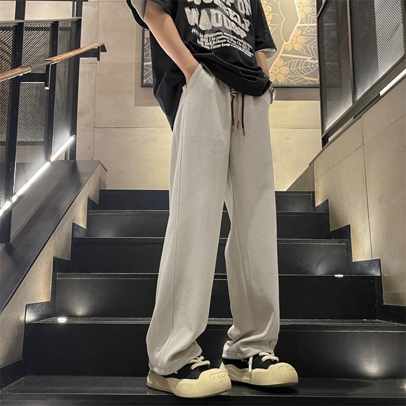 黑色牛仔裤直筒宽松美式高街青少年2024K938特批-32,男装休闲裤,星座718-1