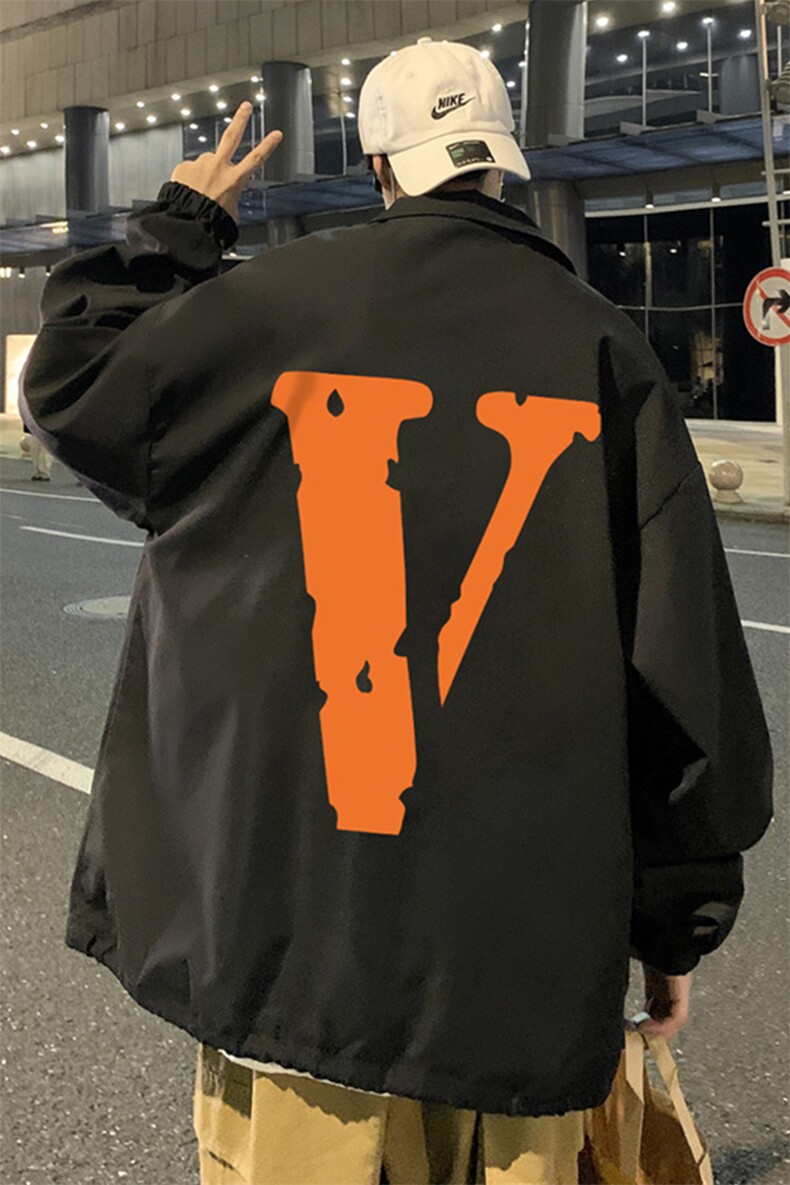 ！22秋季新款宽松大码港风橙色大v夹克外套JK1612-P50控68,男装夹克,星座508（原C305）