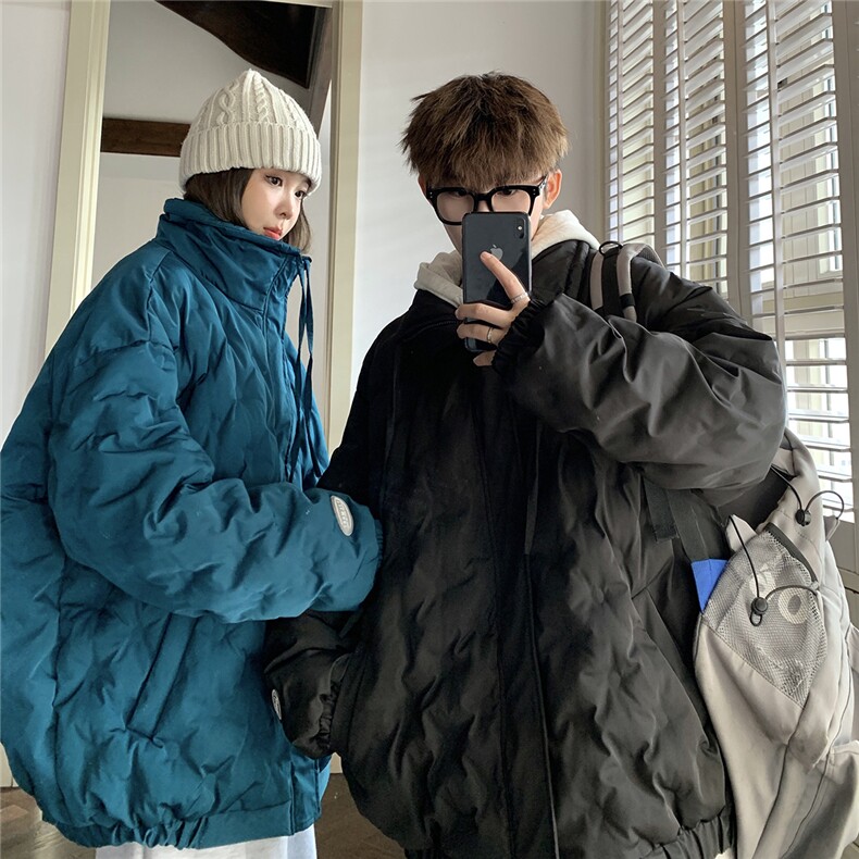 情侣定制面料棉衣男港风半高领棉服男外套男8707P125控168,男装棉衣,星座226-1