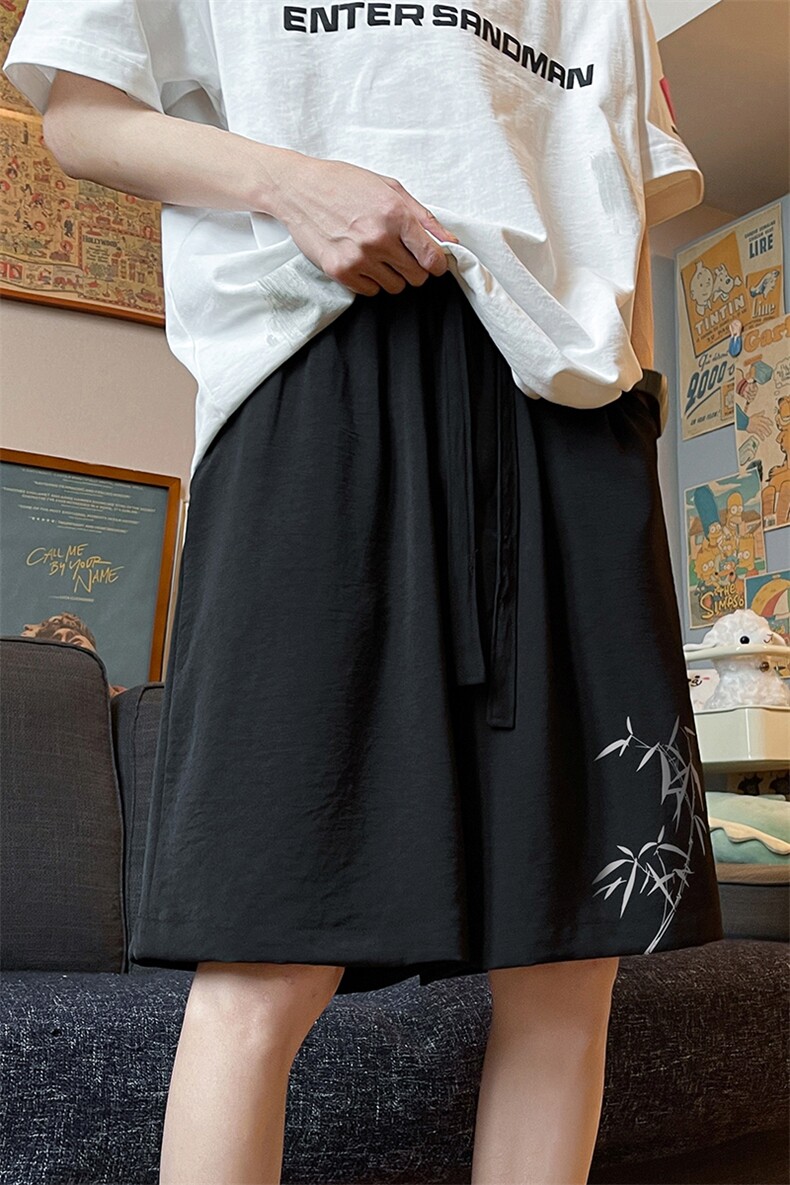 夏季薄款冰丝裤速干裤印花休闲短裤XT2424-TP25控价38,男装休闲裤,电商A102-1