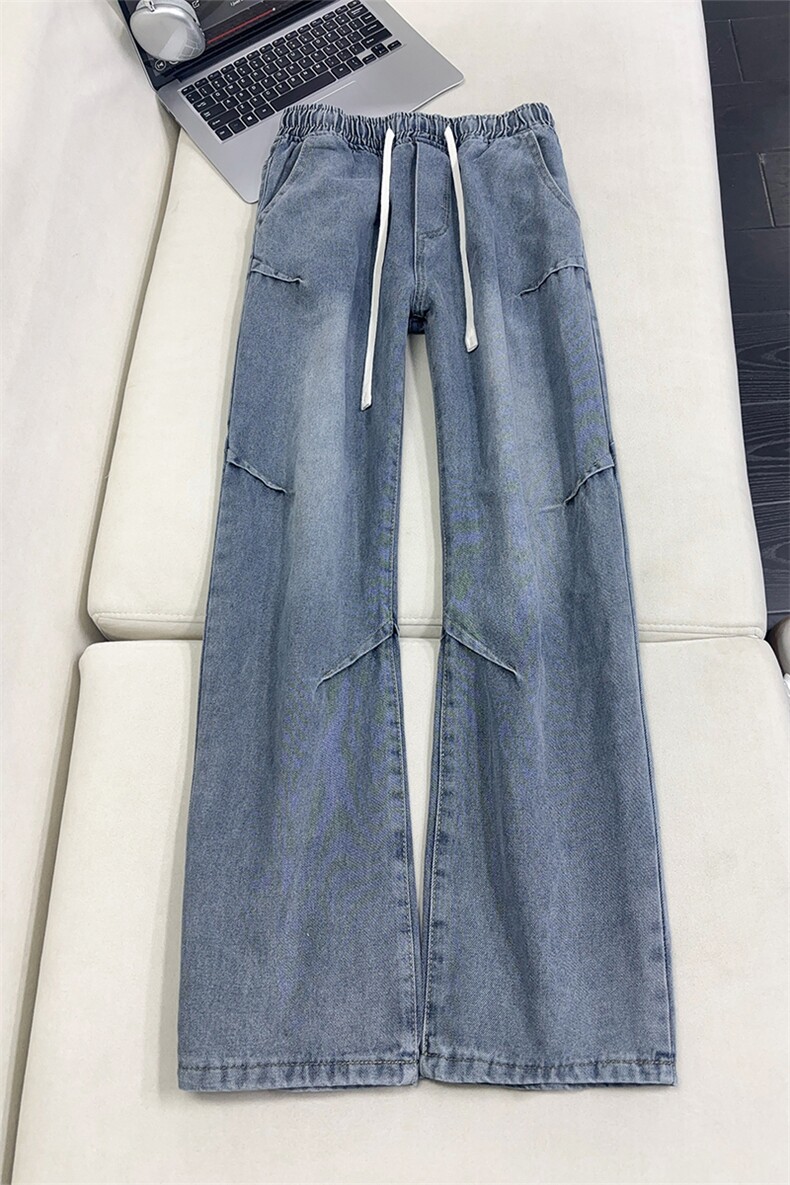 B221美式ins高街暗黑结构宽松直筒牛仔裤LK25562-特P38控68,男装牛仔裤,电商B221
