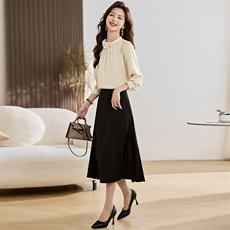 《秋装新品》随心注意自在潮流两件套套裙，女装套装/套裙，魅丽静蓝