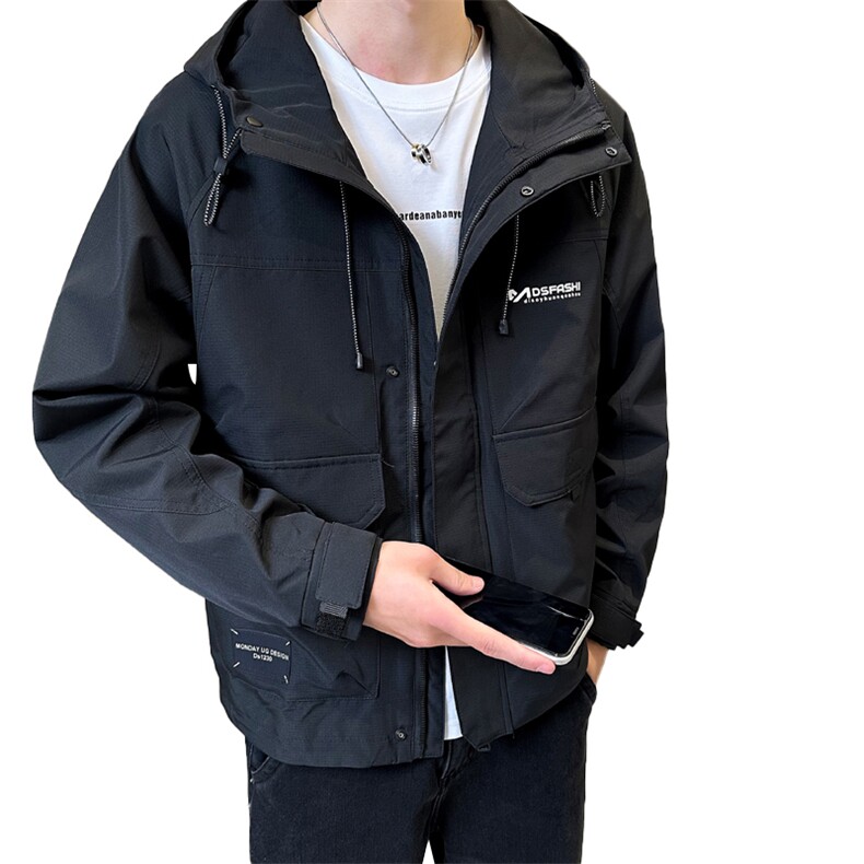 加棉加厚冲锋衣工装连帽夹克男士休闲外套DS-A329-JR2328-P125,男装夹克,电商A329
