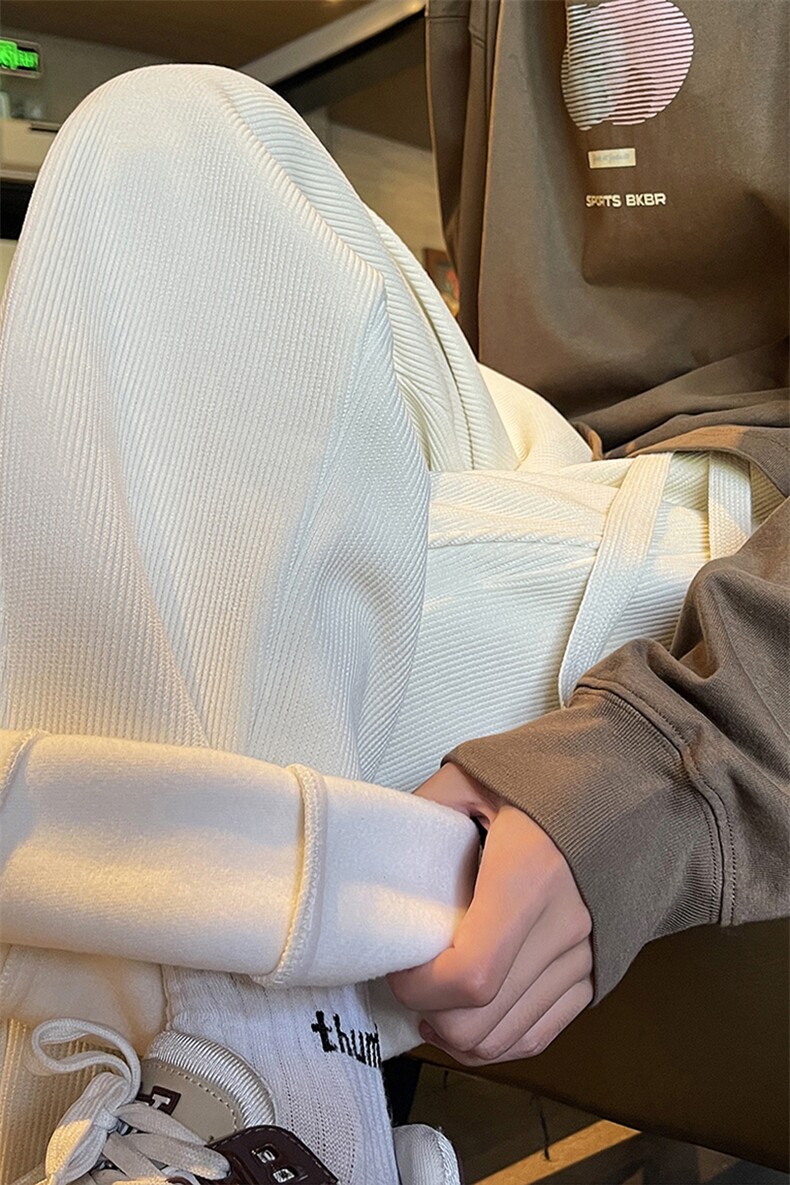 加绒加厚欧棉绒灯芯绒休闲裤直筒弯刀裤A493特P45控78,男装休闲裤,电商A309