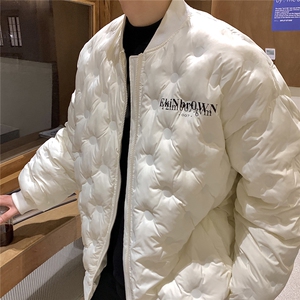 1定制面料宽松保暖棒球领大码M-5XL羽绒服男外套8709P168控229图片
