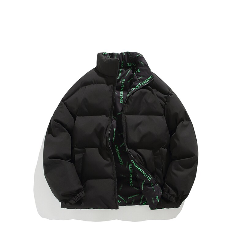 蓝色立领棉服男款冬季加厚保暖宽松棉袄韩版潮牌情侣棉衣外套ZM04,男装棉衣,星座310B-1