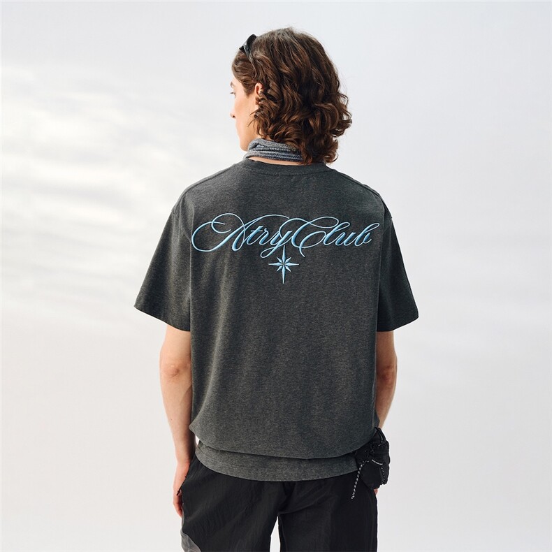 C316HXD16P38春夏新款短袖T恤刺绣字母个性tee潮，男装T恤，电商C316