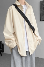 8XL-M长袖衬衫男休闲牛津纺纯棉衬衣打底外套CS517P55控78，男装衬衫，电商D206-1