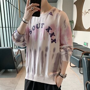 【】A003-HW3089-P60春装新款圆领扎染卫衣 家乐1图片
