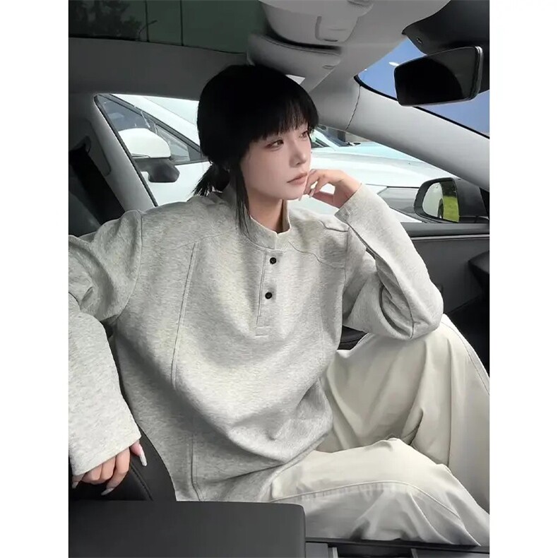 港风秋款男女立领卫衣宽松休闲外套W03P35,女装短外套,星座1013-1