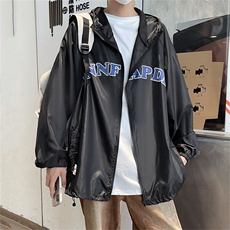 日系ins潮流宽松情侣外套夏季连帽工装防晒衣夹克男W3244-P34，男装夹克，星座512-2