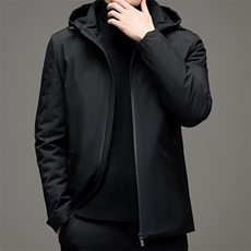 男士连帽休闲印花羽绒服2023年冬季新款中年爸爸装加厚保暖外套，男装羽绒服，电商B212（原钱塘6029）