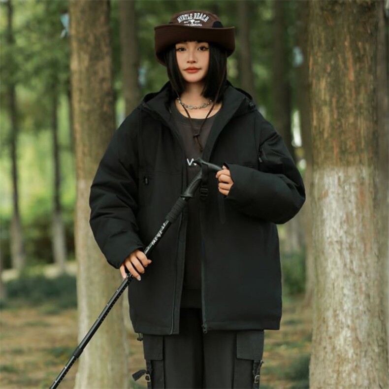 五防面料登山时尚抗寒羽绒服连帽情侣外套A068-HSYRY23-TP170图片