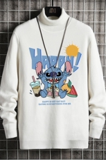 GM45077-P45加绒款-P65高领毛衣男士大码内搭毛线衣男网格，男装针织衫/毛衣，电商A040A