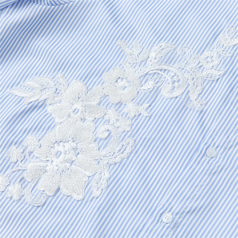 春夏季休闲宽松条纹贴花长袖衬衫XZ402-2-CS021批50（S-XL）,男装衬衫,星座402-2