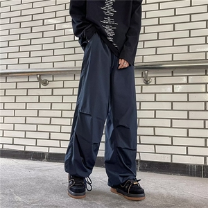 登山冲锋裤男秋季机能降落伞兵裤高级感痞帅宽松直筒休闲J12-P40图片