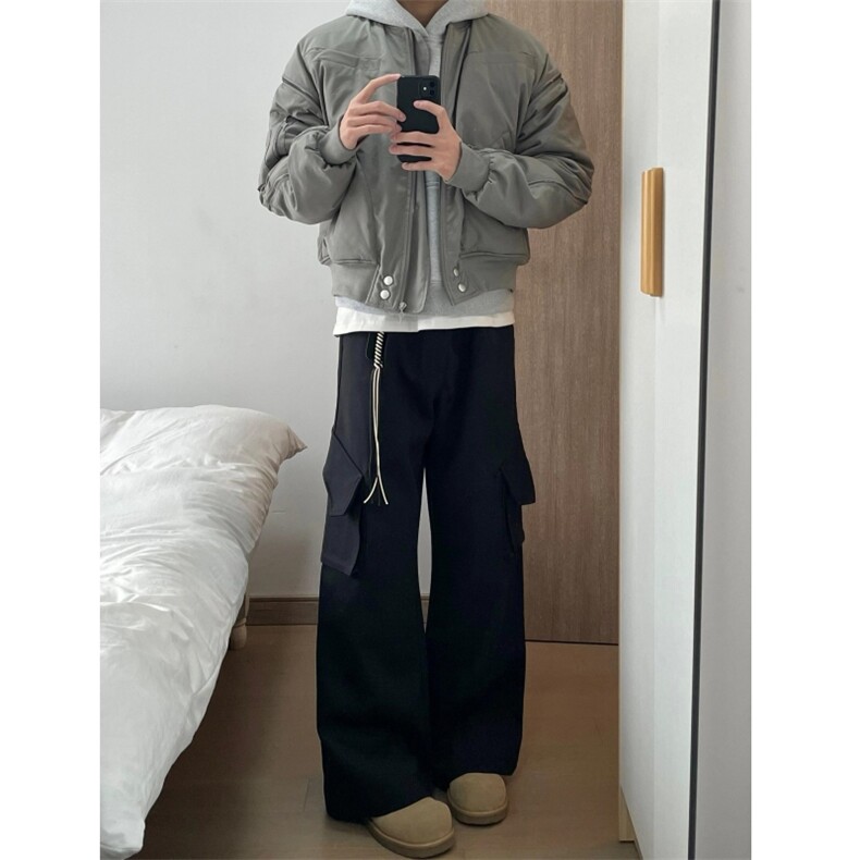 现货自制款高质量美式高街bomer外套设计感夹克,男装夹克,星座910A