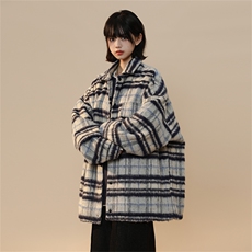 23s中性春季小香风复古格子毛呢外套1005-MN01-P118控148，女装短外套，星座1005