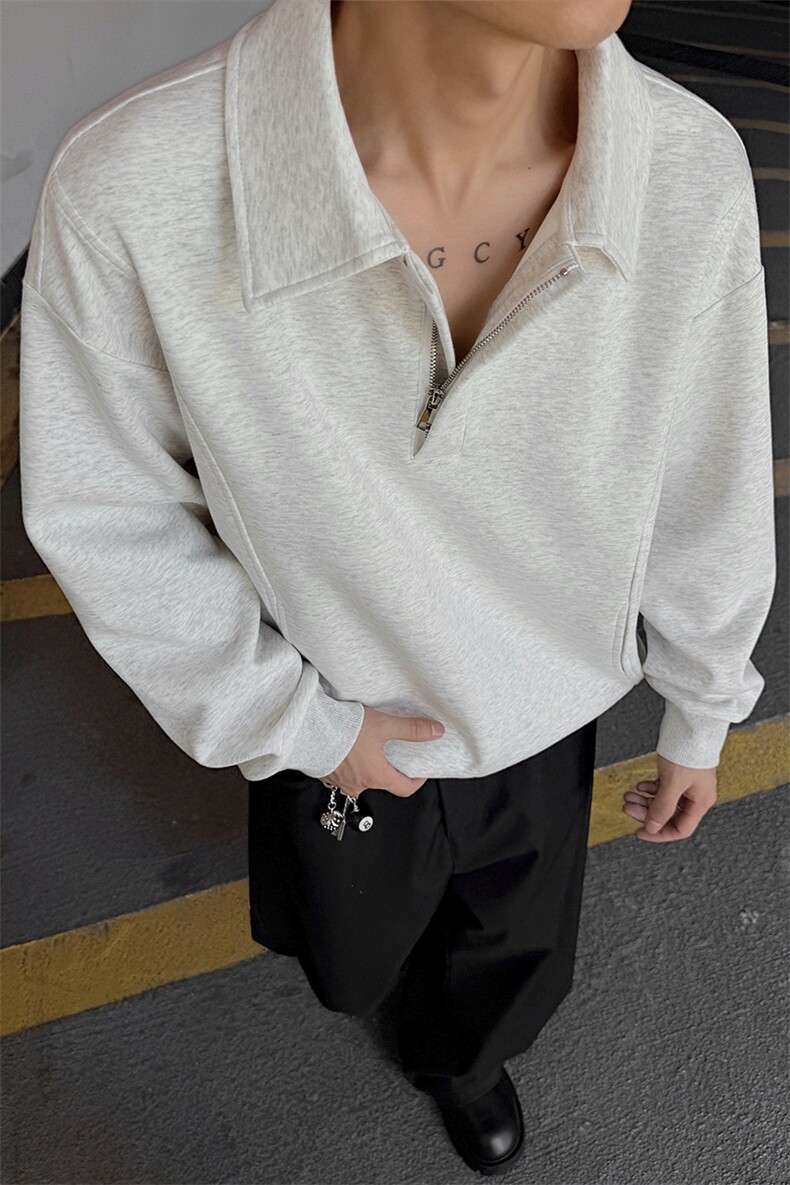 特批P50无差价港风复古500g重磅曼巴棉拼接老钱风大码卫衣男W5416,男装卫衣,电商A001
