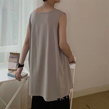 2023新款打底衫破洞宽松无袖内搭高街背心潮男T恤坎肩B101-p22，男装背心/马甲，星座1008-1