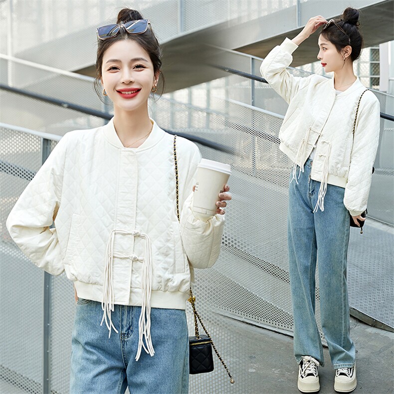 时髦短外套女2024年秋季新款宽松显瘦文艺复古小个子洋气上衣外套图片