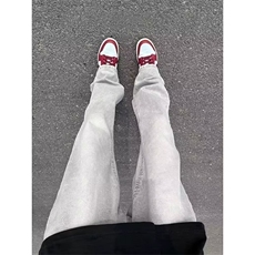 美式牛仔裤男冬季高街vibe裤子加绒直筒微喇裤L52036-P40加绒48，男装牛仔裤，星座1008