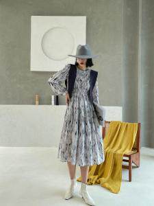 百香果纹理连衣裙两色，女装连衣裙，TOP.1