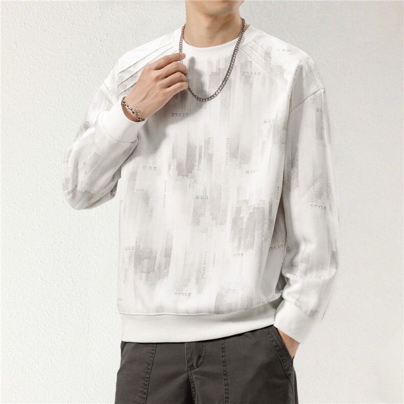 春季男青年休闲百搭卫衣男士长袖T恤打底衫JVW218-P60，男装T恤，星座1105-3