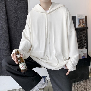 秋装新款港风情侣褶皱卫衣套头连帽衫宽松外套休闲日系H209/P55