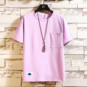 DX24061-P25大口袋百搭短袖t恤男大码半袖体恤上衣服图片