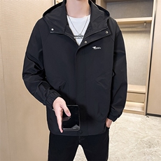 店主风-冲锋衣春秋季新款工装连帽长袖夹克外套8303P110，男装夹克，电商A203-1