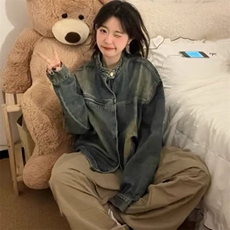【有货】DJK2034-P68新款美式复古水洗做旧牛仔外套男秋冬夹克，男装夹克，星座603-2