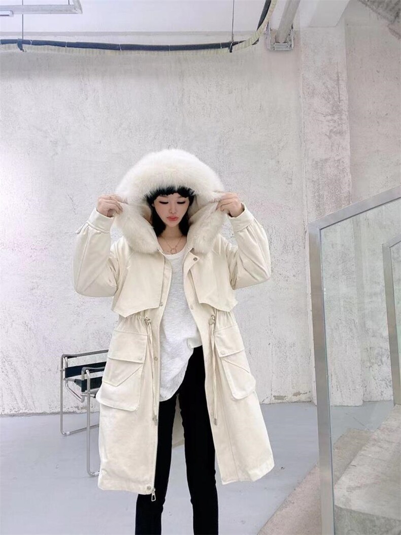 2022冬装新款设计师定制大长款狐狸毛领派克，其它，泰靡(1F)