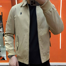 藏青色短款哈灵顿夹克外套男秋春季翻领棒球服轻熟风成熟稳重男装，男装夹克，星座1210-1
