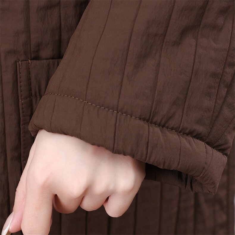 2023年秋冬单排扣中长款棉大衣,女装棉衣/棉服,小林双子