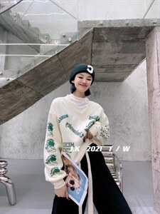 2021冬款加绒假两件卫衣，女装卫衣/绒衫，简蔻