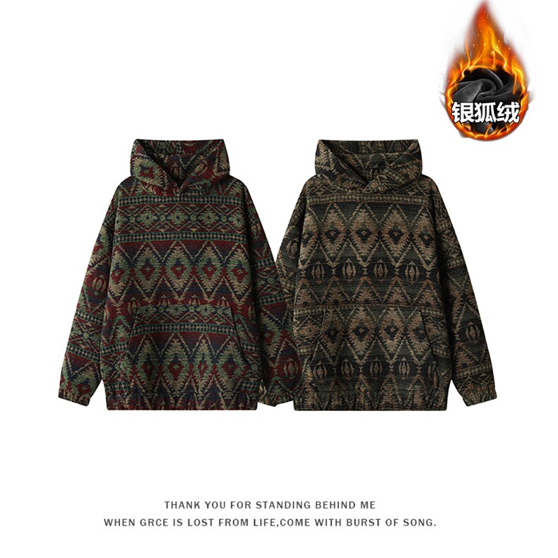 民族风银狐绒宽松大口袋540g重磅卫衣男W5409J加绒-特P75控138，男装卫衣，电商A001-1